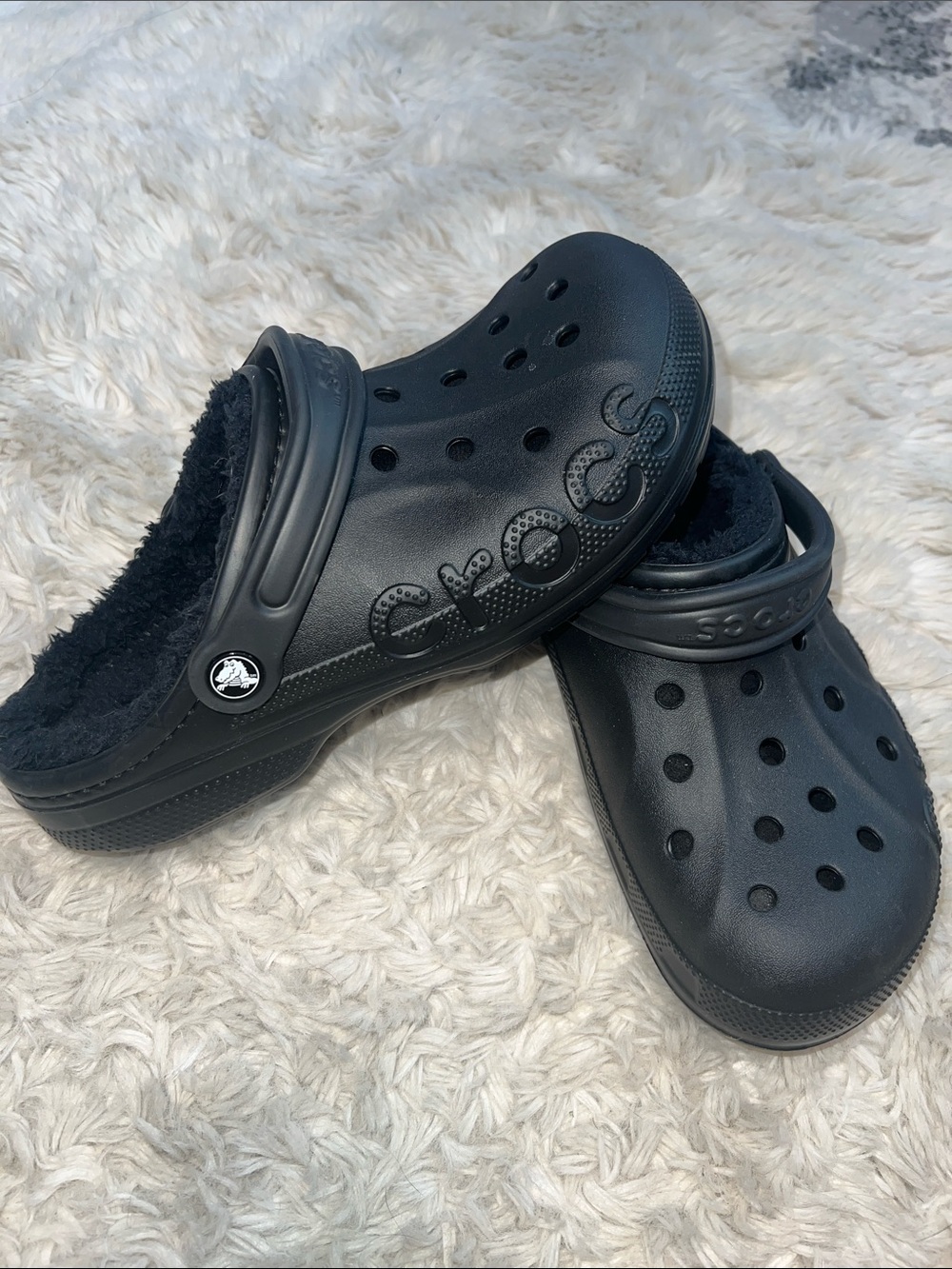 Crocs Classic Lined Clog - Black Size 11 W 9 M